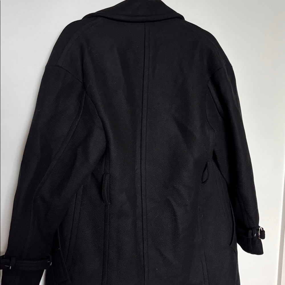 Mango Olive Italian Wool Selection Long Coat, new with tags missing belt - Picture 5 of 5